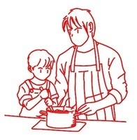 親子で料理