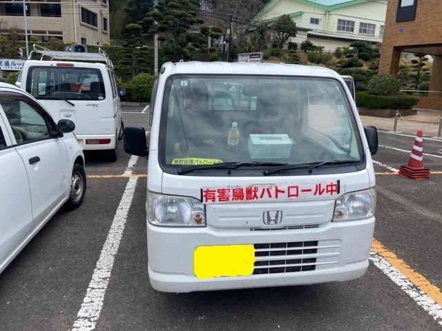 イノシシ被害パトロールの状況