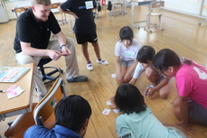 ゲームをして遊びました