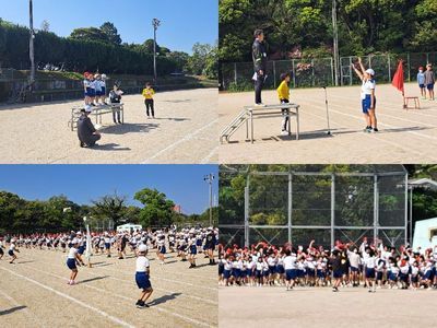 運動会全体練習の様子