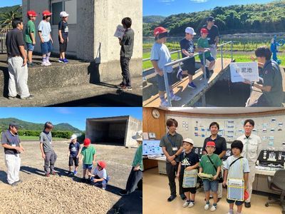 浄水場見学の様子